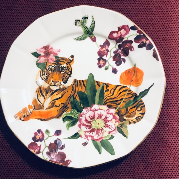 Natalie LETE ceramic plate Tiger new